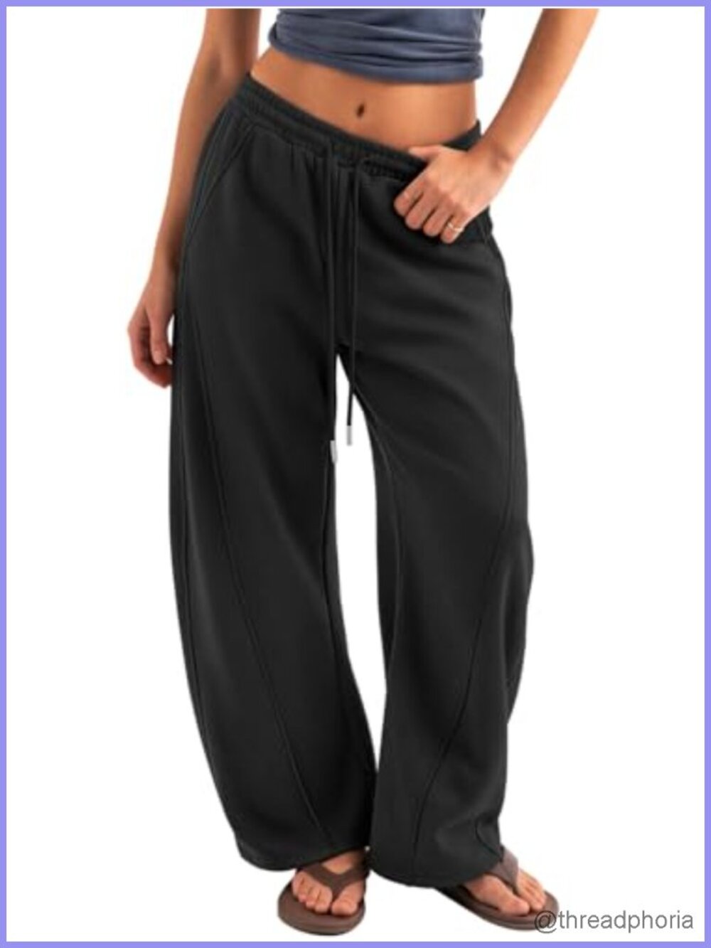 Women's Wide Leg Sweatpants with Pockets Plus Size Drawstring Lounge Pants